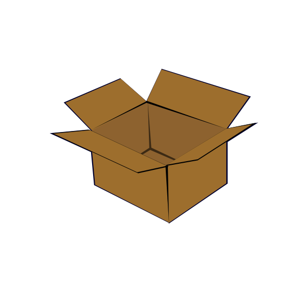 Cardboard box vector clip art